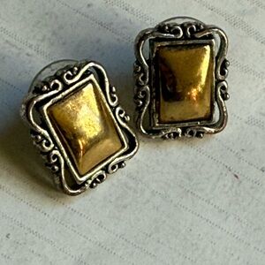 Avon Vintage Postcard Post Earrings - Estate Jewelry